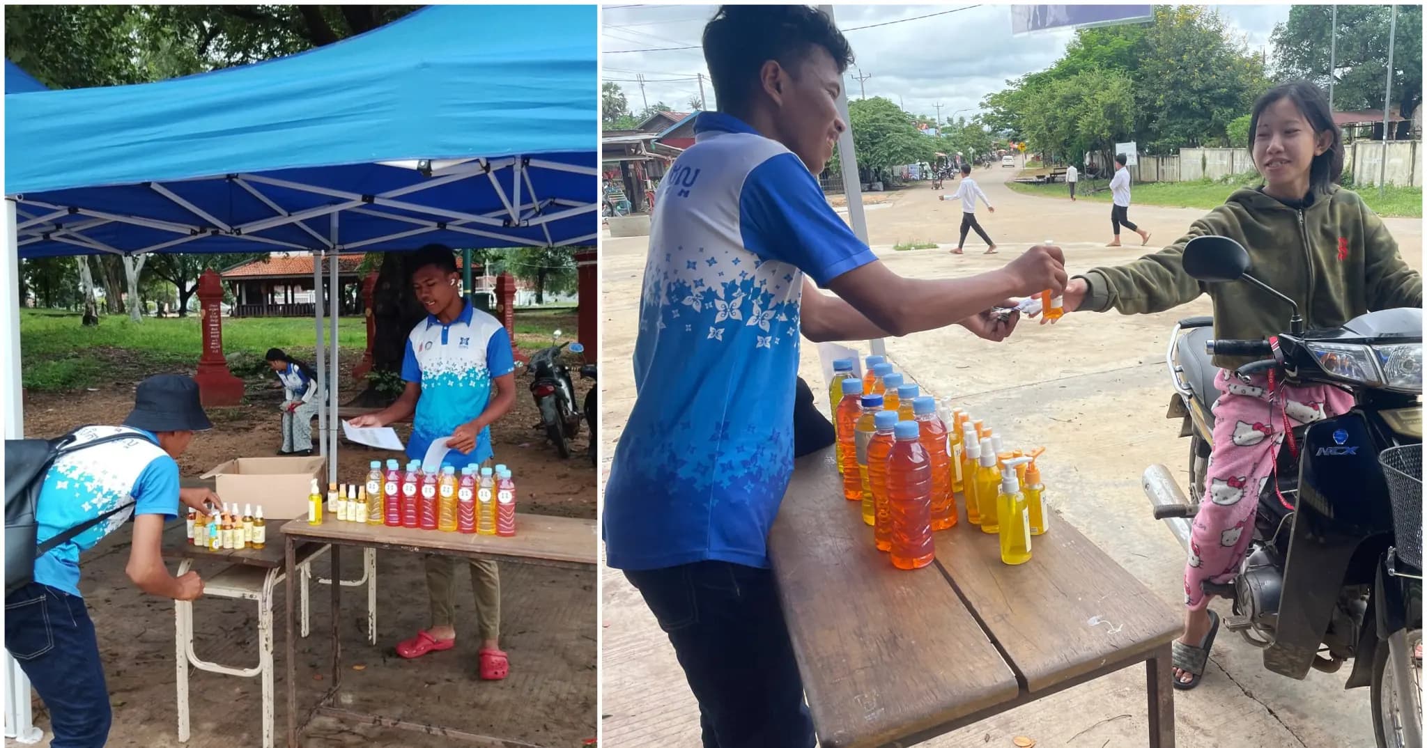 ​យុវជនគំរូ! សិស្សវិទ្យាល័យព្រះគោ ថ្នាក់ទី១១ ដាក់តាំងលក់សាប៊ូផលិតដោយដៃផ្ទាល់ ដើម្បីសុខភាពសហគមន៍ នៅទីលានប្រាសាទព្រះគោ