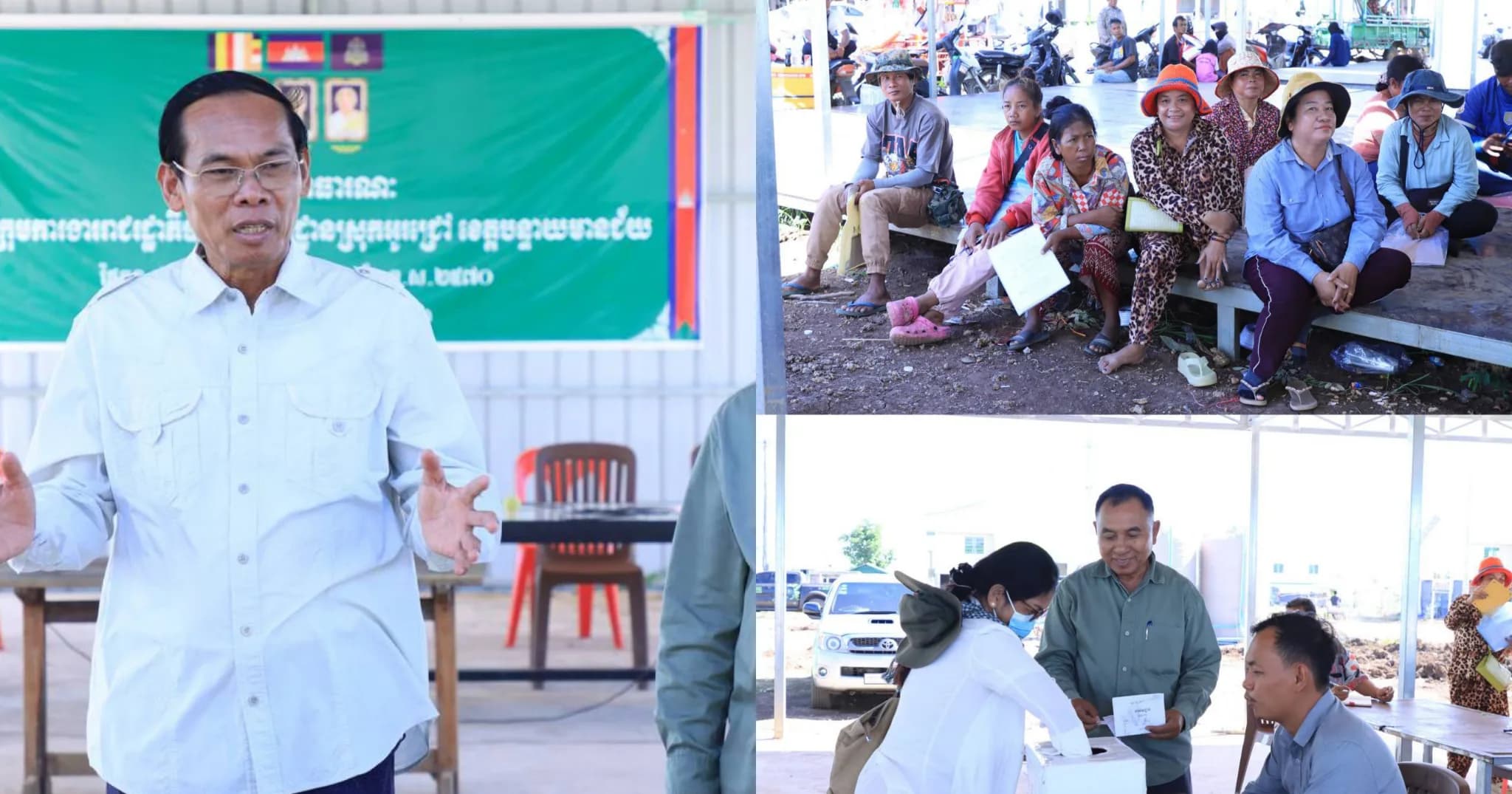 ពលរដ្ឋជនភៀសសឹក បានបន្តចាប់ឆ្នោតរេីសក្បាលដី និងផ្ទះទៅស្នាក់នៅជម្រកបណ្តោះអាសន្ន
