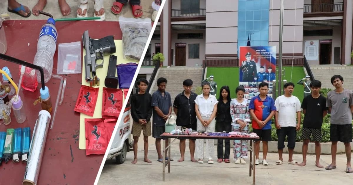 ជនសង្ស័យខ្មែរនិងថៃ ចំនួន១០នាក់ ទៅសាលាដំបូងខេត្តឣនុវត្តតាមនីតិវិធី ពាក់ព័ន្ធករណីជួញដូរ រក្សាទុកប្រើប្រាស់ដោយខុសច្បាប់នូវសារធាតុញៀន, កាន់កាប់ឬដឹកជញ្ជូនអាវុធដោយគ្មានការអនុញ្ញាត...