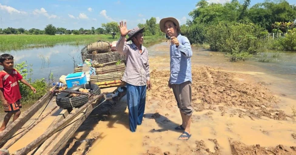 ទឹកជំនន់ប៉ះពាល់ផ្លូវជនបទ ៨ខ្សែ នៅបន្ទាយមានជ័យ ខណៈក្រសួងមន្ទីរអភិវឌ្ឍន៍ជនបទត្រៀមជួសជុលសម្រួលការធ្វើដំណើរ