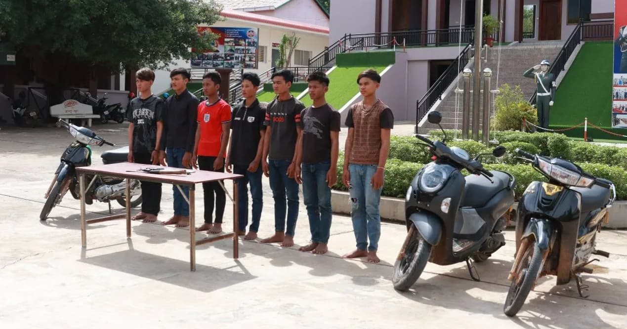 ក្មេងទំនើង៧នាក់ត្រូវបញ្ជូនទៅសាលាដំបូងខេត្តឣនុវត្តតាមនីតិវិធី ពាក់ព័ន្ធករណី ដេញកាប់មន្រ្តីយោធា