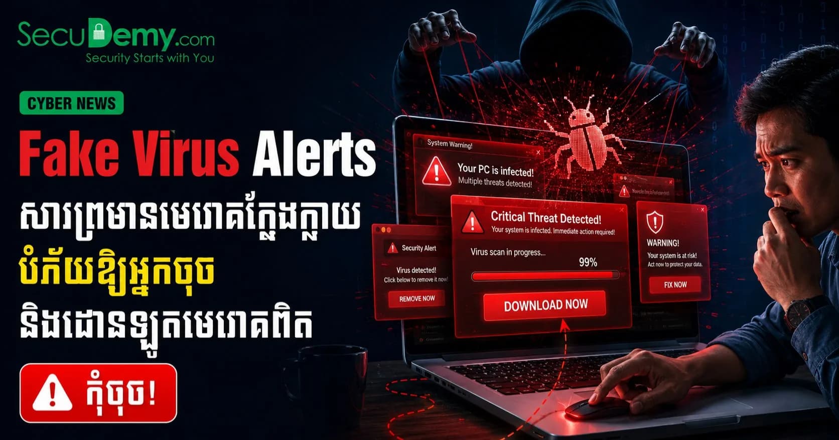 ⚠️ ព្រមានពីល្បិចឆបោក "Pig Butchering Scams" (ចិញ្ចឹមជ្រូកយកសាច់) ⚠️