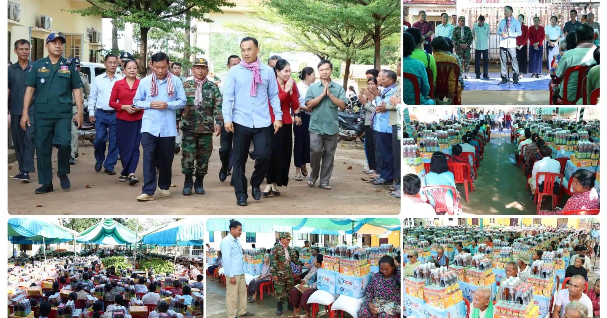 ឯកឧត្តម នួន ផារ័ត្ន អភិបាលខេត្តកំពង់ធំ ឧបត្ថម្ភស្បៀងអាហារគ្រឿងឧបភោគបរិភោគ ជូនប្រជាពលរដ្ឋដែលរងគ្រោះដោយគ្រោះមហន្តរាយ ទឹកជំនន់ ចំនួន ៨២៥ គ្រួសារ នៅស្រុកសណ្ដាន់